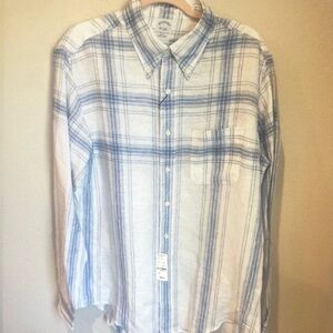 Men's Blue Plaid Shirt